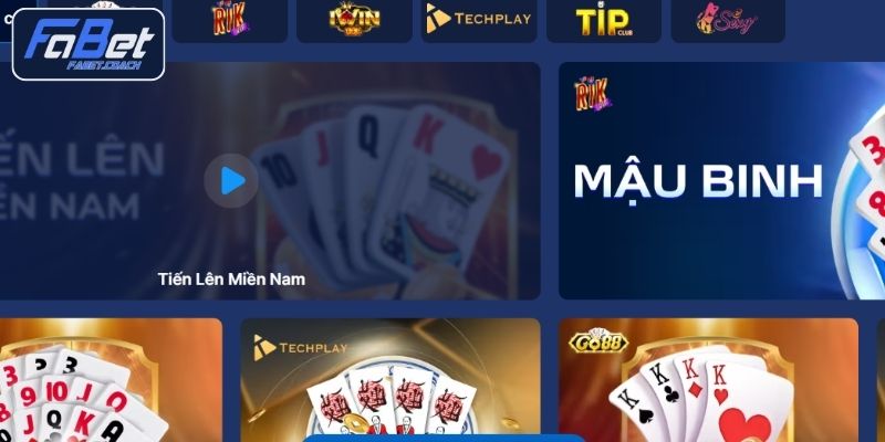 Các thương hiệu hợp tác chiến lược với FABET trong game bài