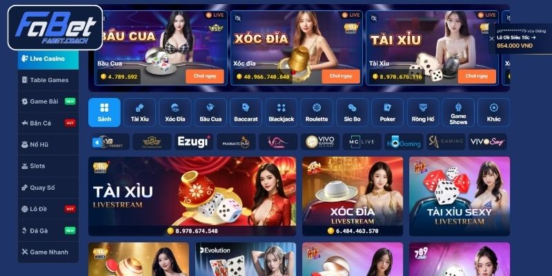 Giới thiệu về Live Casino tại FABET