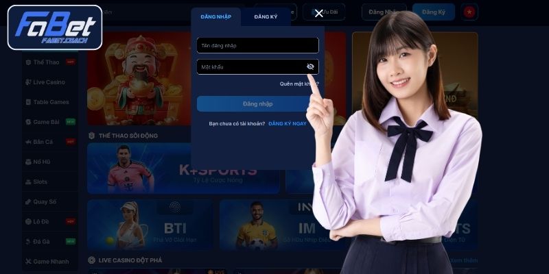 Hướng dẫn đăng nhập FABET trên PC