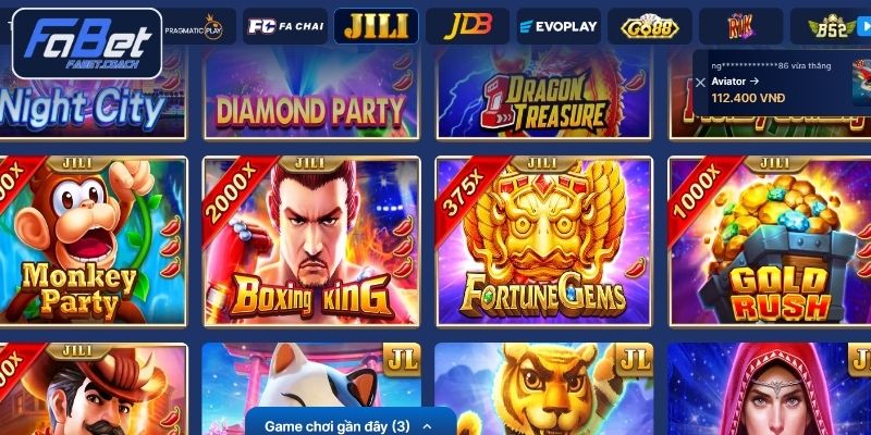 Tổng hợp các game nổ hũ FABET được yêu thích